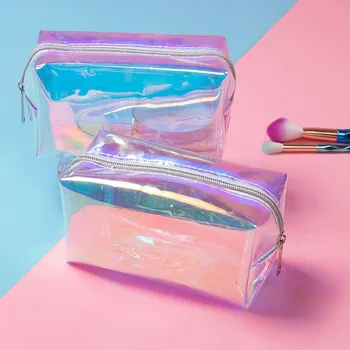 Lazerinis makiažo krepšys Creative Simple Portable High Appearance Level Solid Color Premium Makeup Storage Bag Travel Makeup Bag