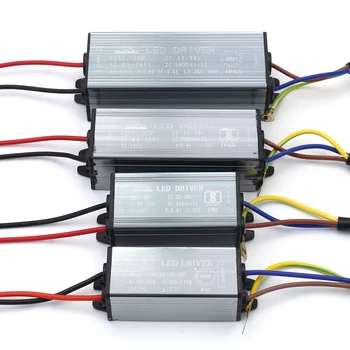 LED tvarkyklė 5Pcs 300/600/900/1500MA Adapterio transformatoriaus AC100V-265V į DC20-38V jungiklio maitinimo šaltinis IP67 prožektoriui