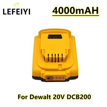 LEFEIYI 20V 4000mAh DCB200 Ličio jonų įkraunama elektrinių įrankių baterija 