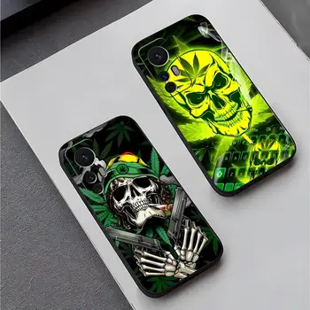 Left Weed Phone Case Funda For Redmi Note 11 12S 12 10 7 8 9 T 10A A2 Pro Plus silikoninis dangtelis