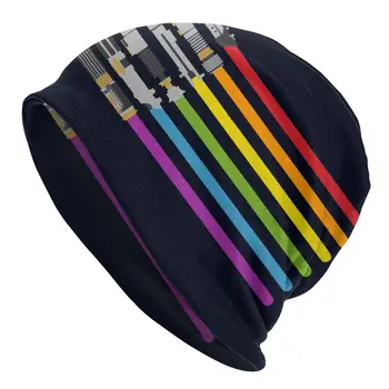 Lightsaber Rainbow Skullies Beanies Gay LGBT Asexual Hat Hip Hop Outdoor Unisex Caps Autumn Winter Dual-use Bonnet Knit Hat