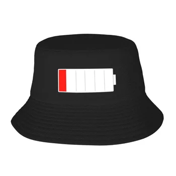 Low Battery Bucket Hat Panama For Kids Bob Hats Outdoor Fisherman Hats Summer Beach Fishing Unisex Caps