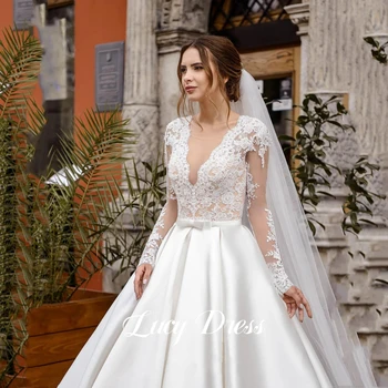 Lucy Nėriniai Ilgos vakarėlio suknelės ir renginiai Balta vestuvinė suknelė Vakarėlis Elegantiška prabangi įžymybių suknelė Prom 2024 Tailing