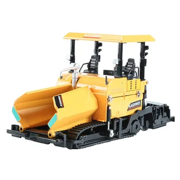 Lydinio mašina Grindinio asfalto greitkelio statybinis sunkvežimis 1:40 Inžinerinės transporto priemonės modelio apdaila Vaikiški žaislai, Geltona