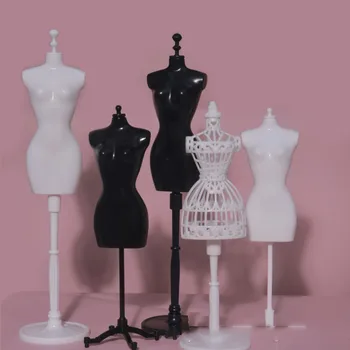 Lėlės suknelės formos audinio chalatas Ekrano atramos laikiklis Žaislinis manekenas Modelio stovas Priedai lėlių suknelėms