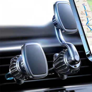 Magnetinis automobilinio telefono laikiklis Magnetai Automobilinio telefono stovas skirtas iPhone 15 14 13 12 Pro Max Xiaomi Samsung 360°Rotation Air Ang laikiklis