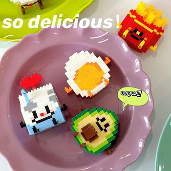 Maisto serija Dėlionė Mikro statybiniai blokai Vaikiški žaislai 