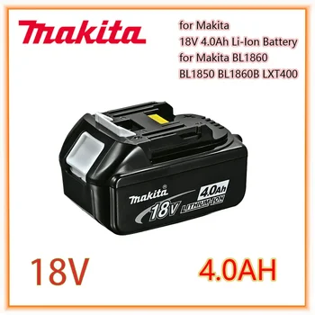 Makita Original 18V 4.0AH 5.0AH 6.0AH įkraunama elektrinių įrankių baterija su LED ličio jonų keitimu LXT BL1860B BL1860 BL1850