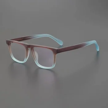Matinės tekstūros acetato akinių rėmelis Vyriški ir moteriški kvadratiniai optiniai stiklai Prabangus prekės ženklas gamina receptinius akinius