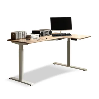 Medžio masyvas elektrinis kėlimo stalas kompiuterio stalas L formos kampinis stalas automatinis intelektas