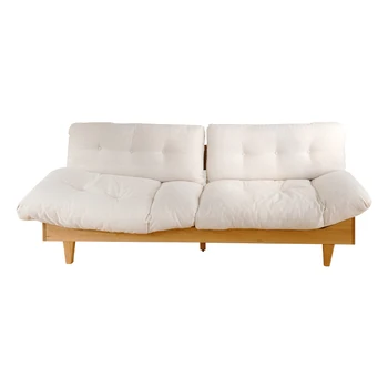 Medžio masyvo debesų sofa Nordic Wood Style Technology Audinys Svetainė Mažas vienetas Vyšnių mediena
