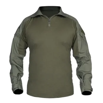 Men Gear Army Tactical Marškinėliai SWAT Soldiers Kariniai koviniai marškinėliai ilgomis rankovėmis CP Kamufliažiniai marškinėliai Dažasvydžio marškinėliai 3XL