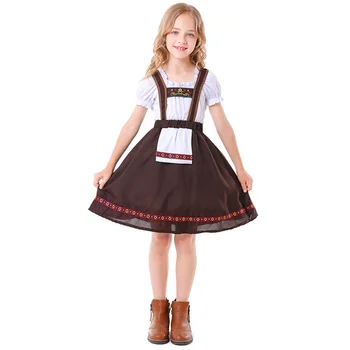 Merginos Vokiška suknelė Bavarijos Oktoberfest Alus Helovinui Kostiumas Cosplay vakarėlis Puošni suknelė Vaidmenų žaidimas