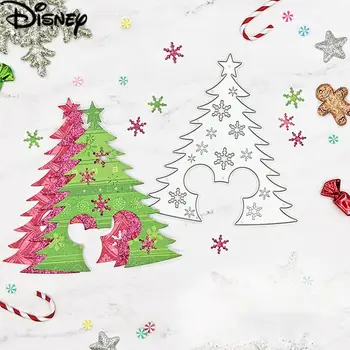 Mickey Mouse Tree Metal Cutting Dies Disney Christmas Die Cuts For DIY Scrapbooking Paper Cards Decorative Crafts Embossing