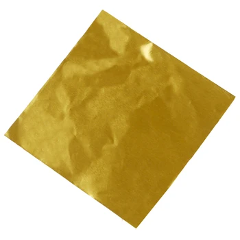 Mielas 100vnt saldainių pakuotės folijos popierius šokolado lolly folijos pakuotės kvadratas (auksas)