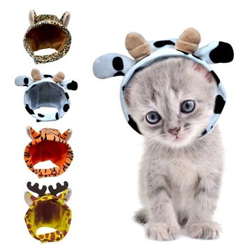 Mielos gyvūnų skrybėlės katės pasipuošia kostiumais Naminių gyvūnėlių kepurės su ausimis Laikykite šiltus galvos apdangalus naujas lašas