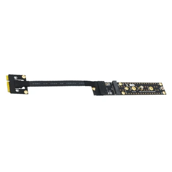 Mini Pcie Male To Key M moteriškas adapterio kabelis 20Cm palaikymas M.2 Key M SSD 2230/2242/2260/2280 Mini Pcie prailginimo kabelis