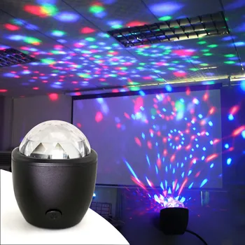 Mini vakarėlio scenos lemputė 3W LED scenos šviesa USB maitinama daugiaspalvė diskotekos kamuolio magijos efekto lempa Kalėdų gimtadieniui KTV baras