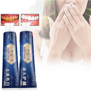 MIYANXI Probiotinis balinimas Dėmių šalinimas Dantų pasta Pašviesinti dantis Gaivus kvapas pagerinti geltonus dantis vyrams ir moterims I9F5