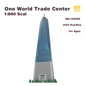 MOC-159549 One World Trade Center 1:800 mastelio modelis su PDF brėžiniais Statybiniai blokai Kaladėlės 