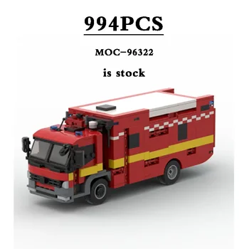 MOC greičio čempionas MOC-96322 ugniagesių komanda LFB komandos žaislų konstravimo bloko modelis 994PCS sunkvežimio modelio gimtadienio