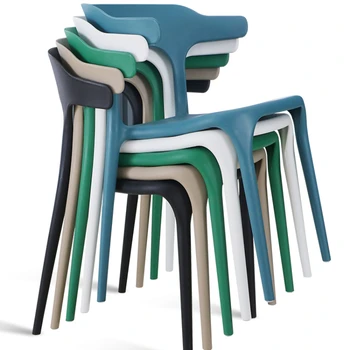 Moderni minimalistinė plastikinė kėdė namų valgomojo kėdė laisvalaikis kūrybinga maža kėdė tingus atlošas kėdė internetinė įžymybė