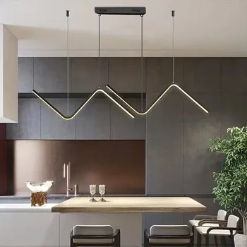 Modernus LED valgomojo stalas Šviestuvas Kambarys Virtuvės baras Pakabinamas apšvietimas Pakabos dizainas Lubų šviestuvas Hoom Dekoro pakabukas Šviestuvas