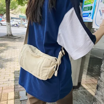 Moteriškas 90S Y2K drobinis tekstilės mini kvadratinis kryžminis krepšys telefonui 2023 m. Stilingas mažo dydžio audinio kišeninis šoninis maišelio maišelis