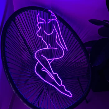 Moters kūno neoninė led šviesa Moterys seksualios kūno neoninės ženklų namų kambario dekoravimas barui Grožio kambarys Sienų dekoravimo žibintai