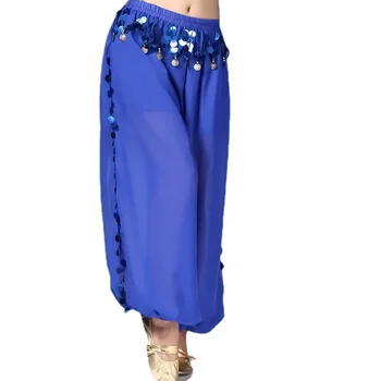 Moterų pilvo šokio kostiumas Ilgos kelnės Žydėtojai Bellydance Genčių kelnės Indija Bolivudo Rytų Egiptas Šokių apranga