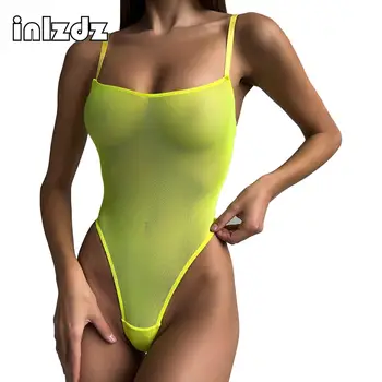 Moterų seksualus maudymosi kostiumėlis Žvilgsnis tinklinis maudymosi kostiumas Aukšto kirpimo diržo smėlinukas Vieno gabalo ekstremali styga Leotard Monokini