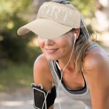 Moterų sportas Kvėpuojantis golfas Tenisas Tuščia viršutinė skrybėlė Sportinės kepurės nuo saulės Moterų skrybėlė Vyriška medvilninis skydelis UV viršutinė skrybėlė