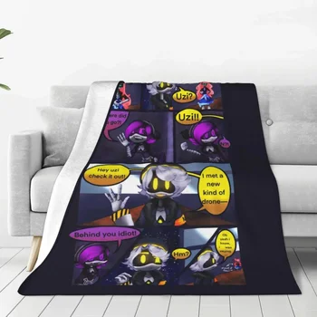 Murder Drones Blanket N ir Uzi Flanel Awesome Soft Throw Blanket for Bedverse Spring Autumn