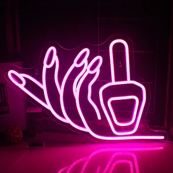 Nail Neon Sign Pink Nails Salon Neon Wall Decor for Bedroom Home Beauty Room Girly Room Nails Salon Shop Lady Party Neon