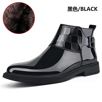 Natūralios odos Chelsea batai Vyriški batai Cowhide Black Fashion Versatile Business Casual British Style Dress Party Ankle Boots