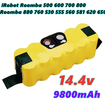 Nauja 14.4V 9800mAh pakaitinė NI-Mh baterija iRobot Roomba 500 600 700 800 serija roomba 880 760 530 555 560 581 620 650