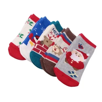 Naujos kalėdinės kojinės 0-1 metų vaikiškos kojinės 3-5-7-9 mėnesiai Nauji kūdikiai Vyrai ir moterys Storos vilnos kojinės