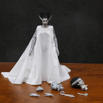 NECA Universal Monster Bride of Frankenstein (juodai balta) veiksmo figūrėlių žaislų kolekcijos darbalaukio modelis