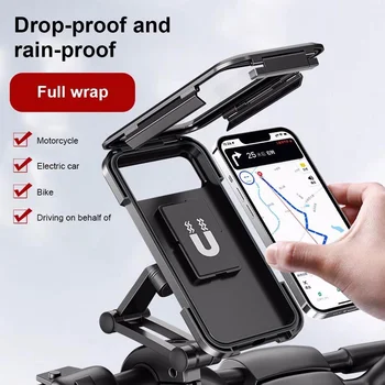 Neperšlampamas motociklas Dviračio mobiliojo telefono laikiklio palaikymas Universalus dviračio GPS 360° pasukamas reguliuojamas motociklo mobiliųjų telefonų laikiklis