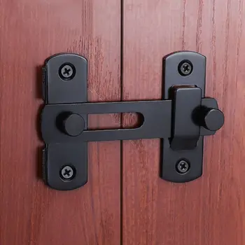 Nerūdijančio plieno juodas atverčiamas saugus stumdomas stačiu kampu vartų varžtas durų užrakto durų sagtis Namų aparatūra
