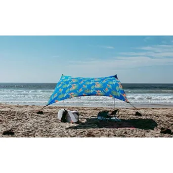 Neso Tents Grande Beach palapinė, 7 pėdų aukščio, 9 x 9 pėdų, sustiprinti kampai ir vėsesnė kišenė