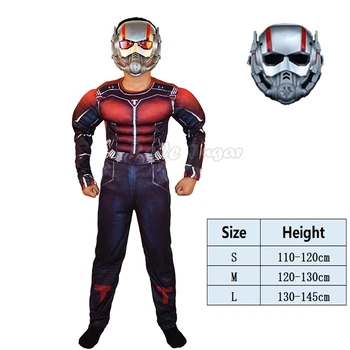 New Ant Man 3 Cosplay kostiumas vaikams Atnaujina superherojų kaukės kostiumą Raumenų herojaus kombinezonas Gimtadienio vakarėlio suknelė Helovino kostiumas