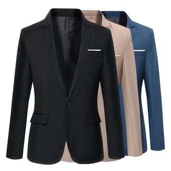 New Fashion Casual Men Blazer Cotton Slim Korea Style Suit Blazer Masculino Vyriški kostiumai Švarkai Blazers Vyriški drabužiai Dydis M-5XL