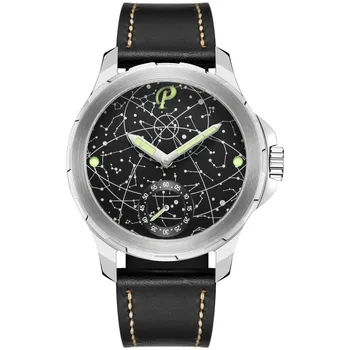 New Fashion Parnis 44mm sidabrinis dėklas Šviečiantis vyriškas laikrodis Safyro stiklo rankomis apvyniojami mechaniniai rankiniai laikrodžiai 2023 m. populiariausias prabangus prekės ženklas