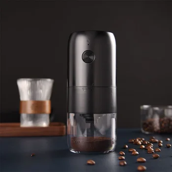 Nešiojamas elektrinis kavos malūnėlis įkraunamas vieno mygtuko valdymas Keraminis malimo šerdis Kavos pupelių malūnėlis kelionėms