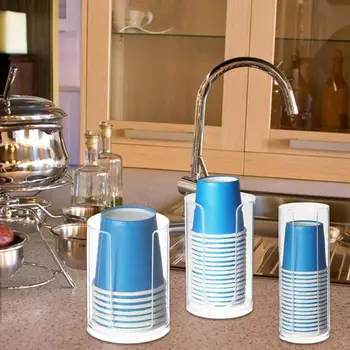 Nešiojamas vienkartinių popierinių puodelių dozatorius Burnos skalavimo skystis Popierinių puodelių vonios laikikliai Anti Dulkių laikymo stovas Būgnų laikikliai virtuvei