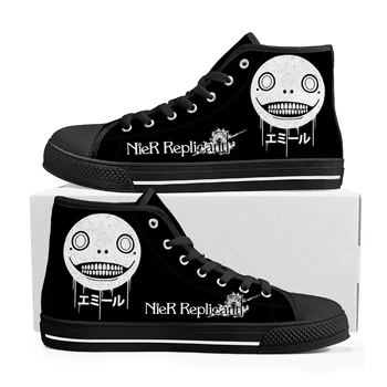 Nier Replicant High Top Sneakers Cartoon Game Mens Womens Teenager Fashion High Quality Canvas Sneaker Custom Built Couple Shoes