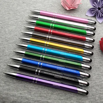 Office Metal Pen Free Prsonalized Happy Wedding Favors Wholesale Touch Stylus Witing Pen Custom with Your Name Text