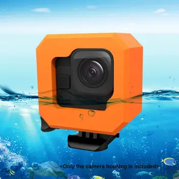 Oranžinis plūduriuojantis dėklas GoPro Hero 12 11 10 9 Juodi fotoaparato priedai Nardymas Plūduriuojantis apsauginis dangtelis Go Pro 10 9 8