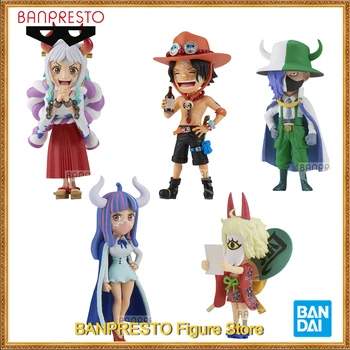 Original Bandai Banpresto One Piece WCF The Island of Ghosts VO.2 Ace Yamato Page One Ulti Anime Figures Boxed Model Toys Gift